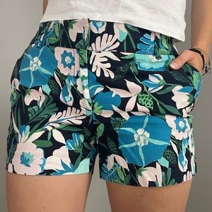 LOFT Tropical Jungle 4” Inseam Riviera Shorts